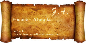 Fuderer Alberta névjegykártya
